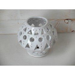 Lampada traforata in ceramica